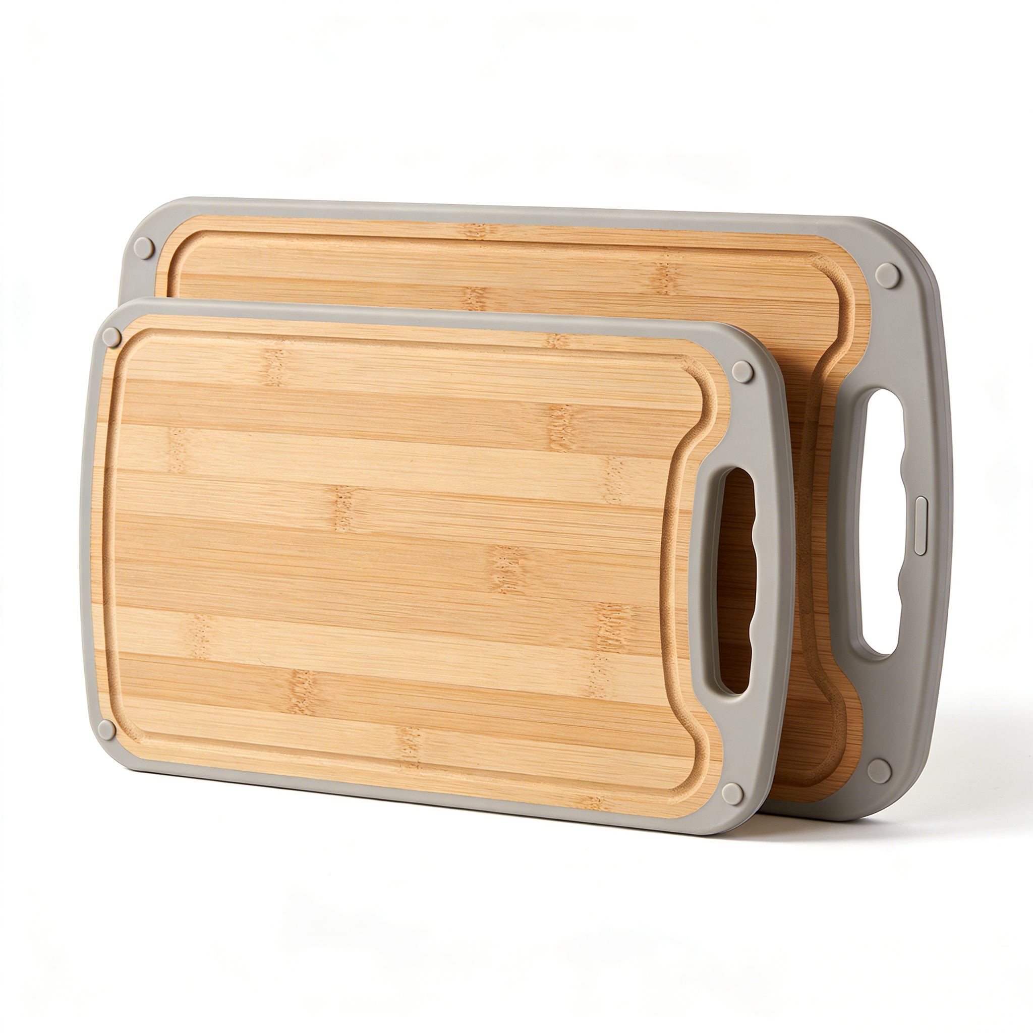 Bamboo Cutting Board Set (Large & Small, 2-Piece)