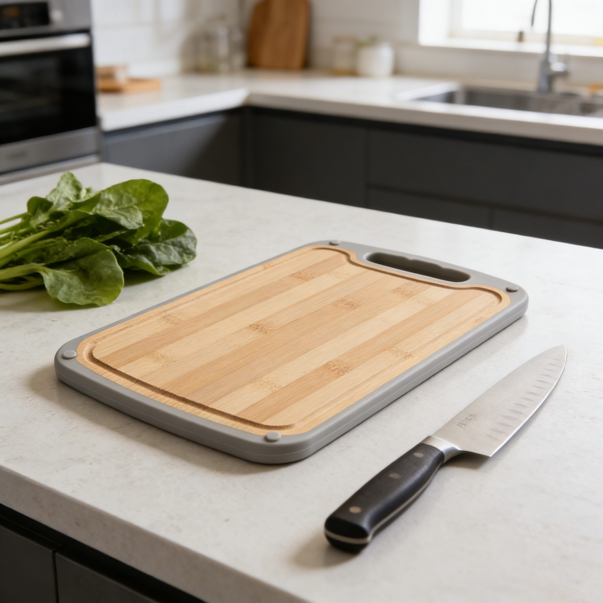 Bamboo Cutting Board Set (Large & Small, 2-Piece)
