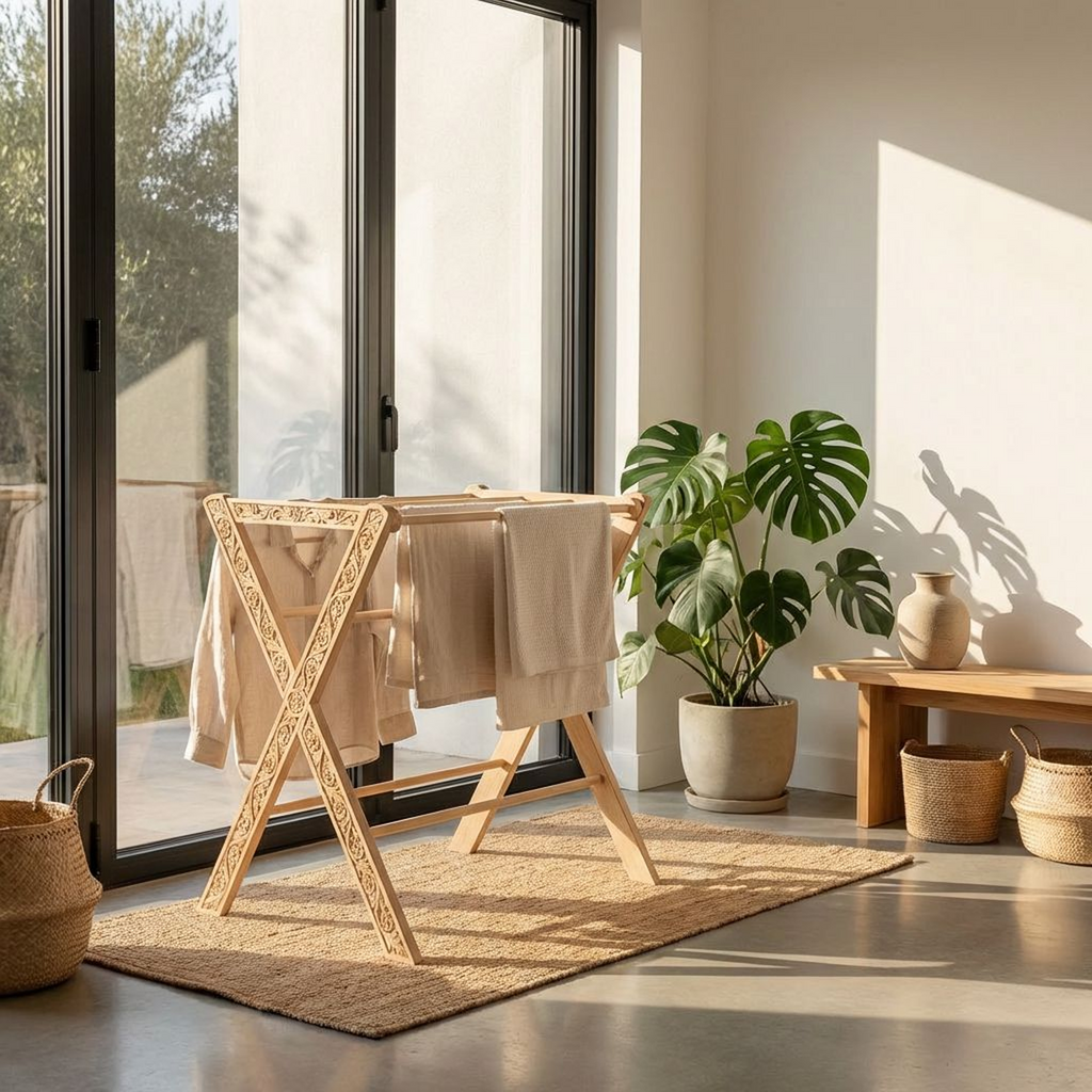 Folding Wooden Drying Rack