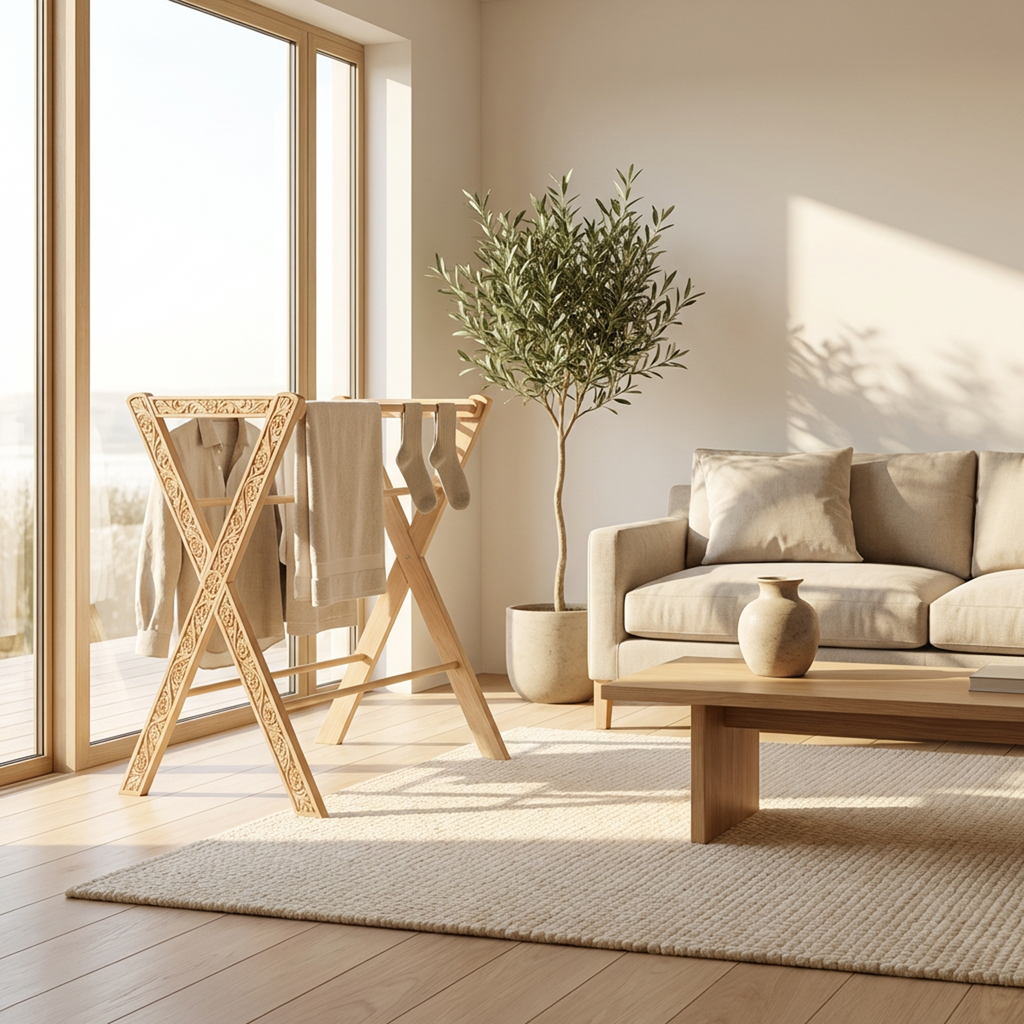 Folding Wooden Drying Rack