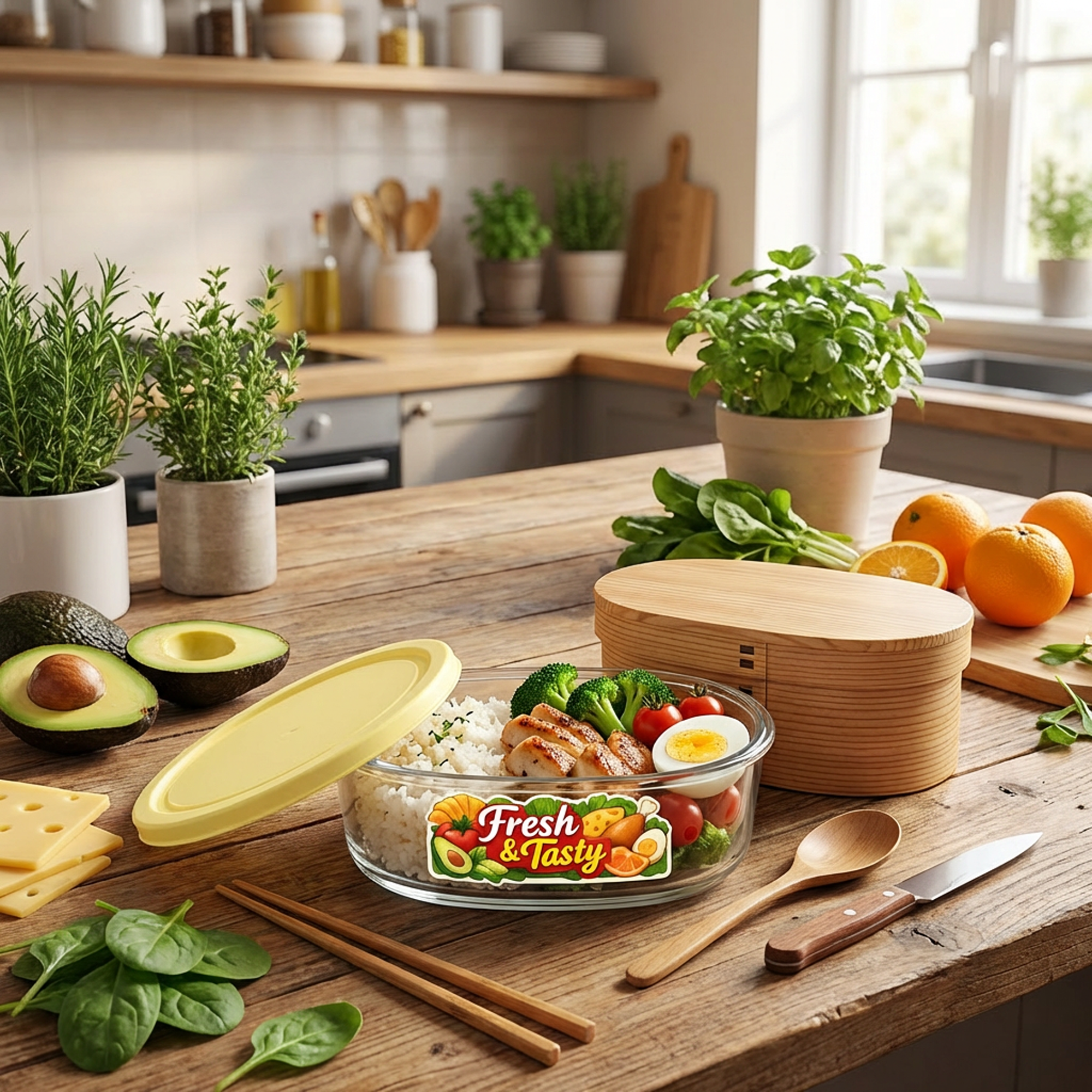 Glass Food Storage Container with Lid