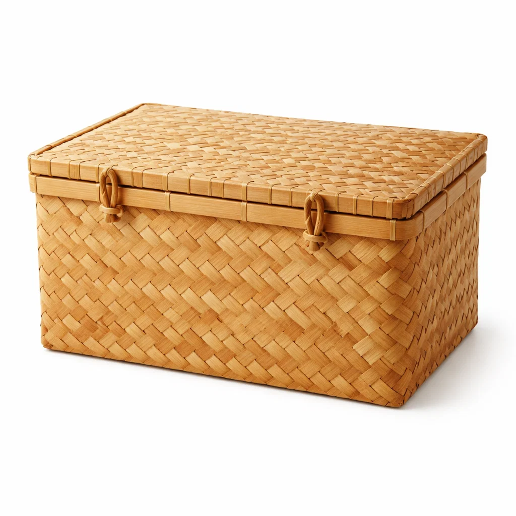 Lidded Woven Storage Basket