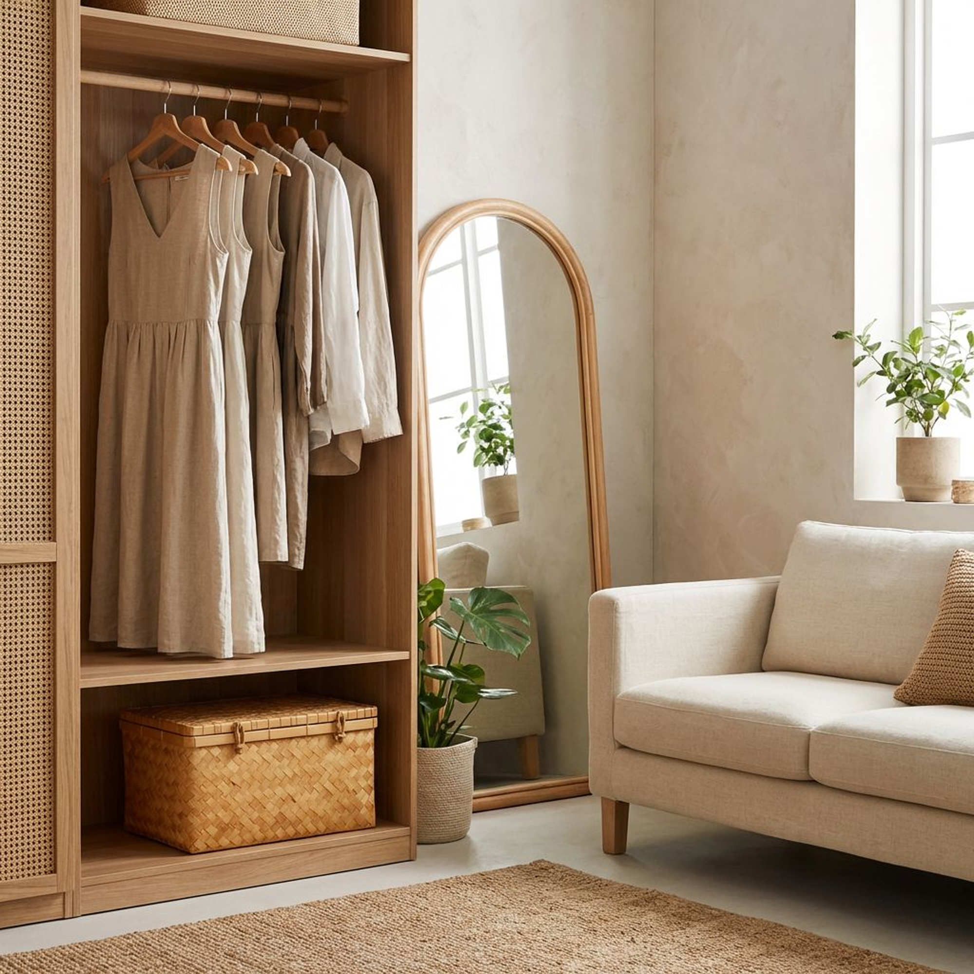 Lidded Woven Storage Basket