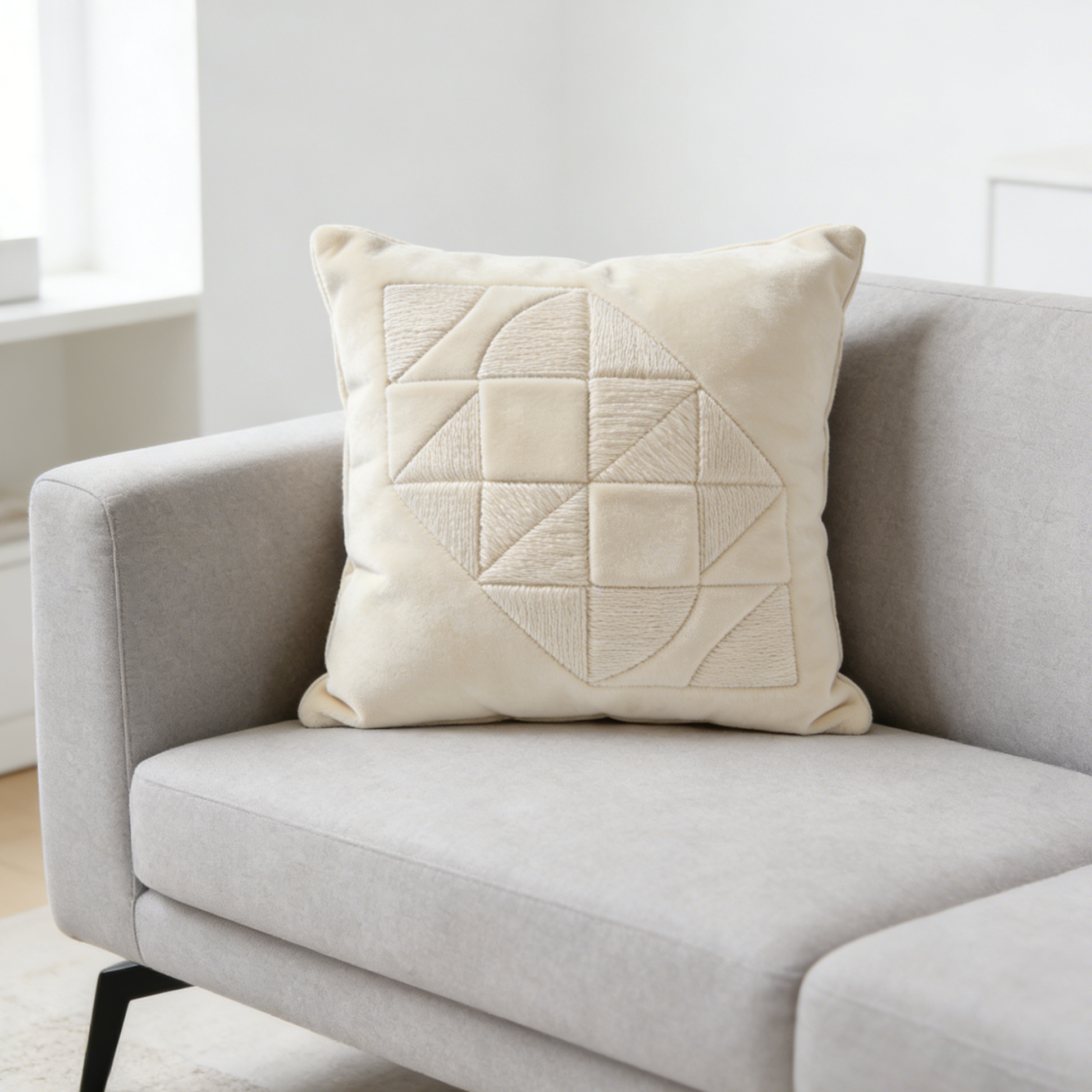 Textured Geometric Throw Pillow