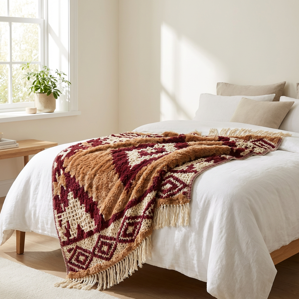 Rustic Southwestern Pattern Throw Blanket