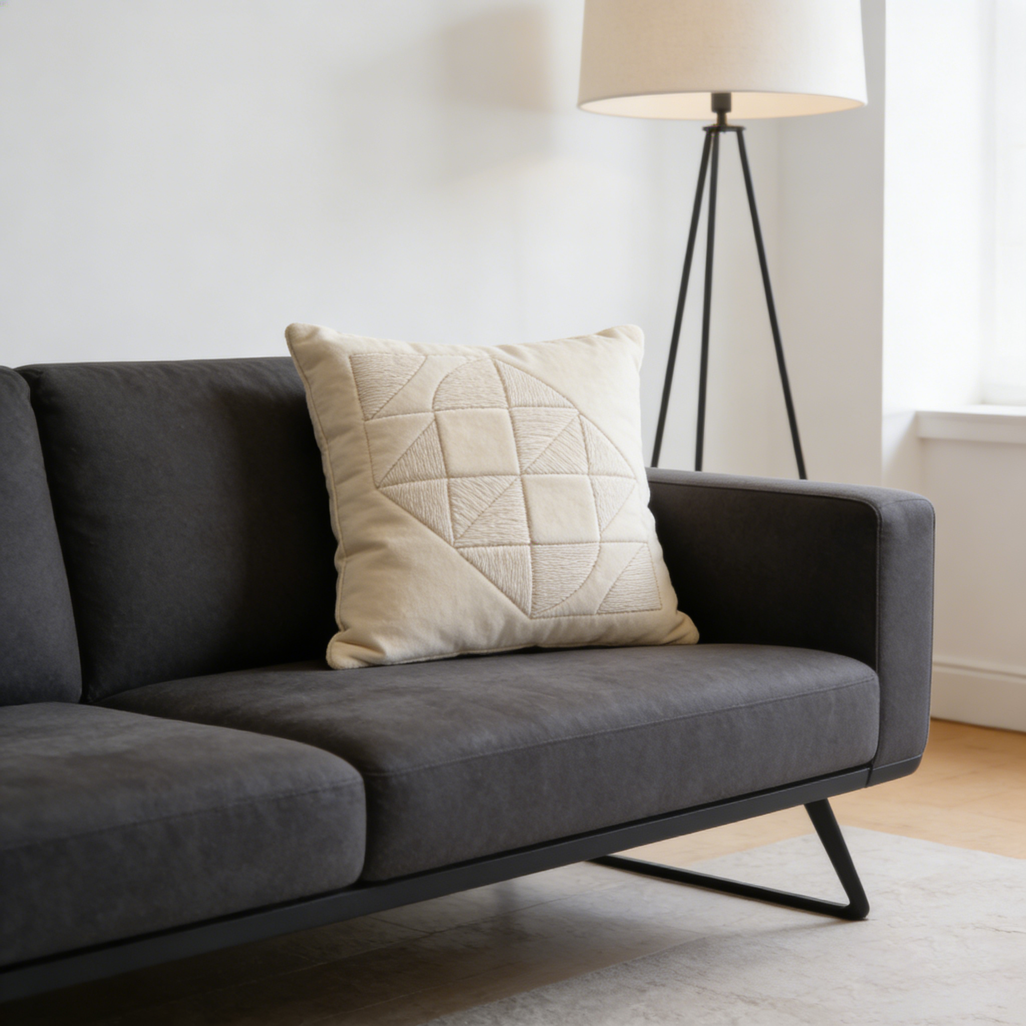 Textured Geometric Throw Pillow