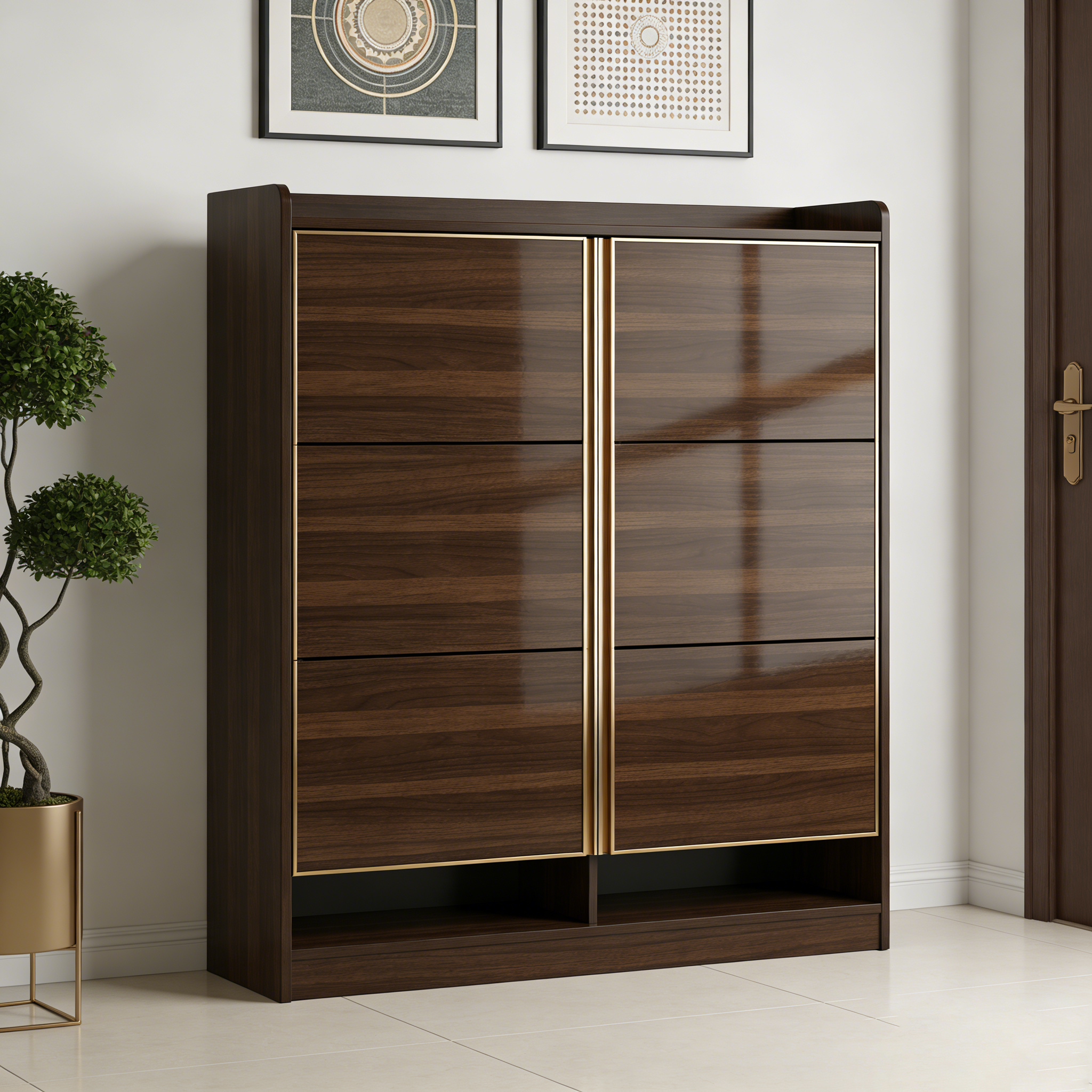 Modern Wooden Shoe Cabinet