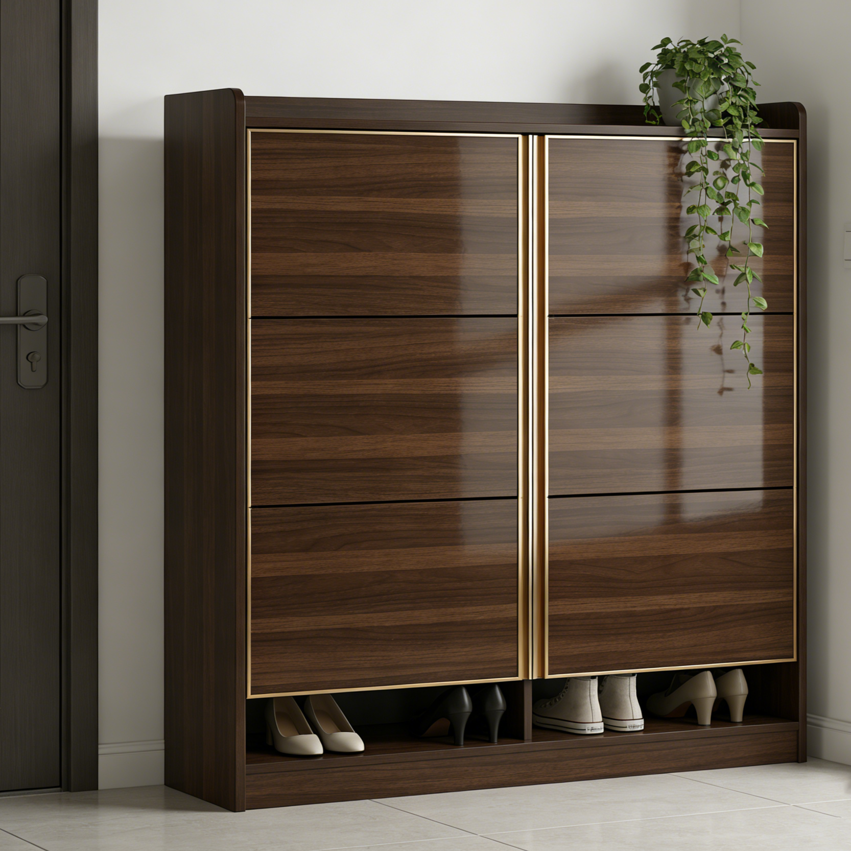 Modern Wooden Shoe Cabinet