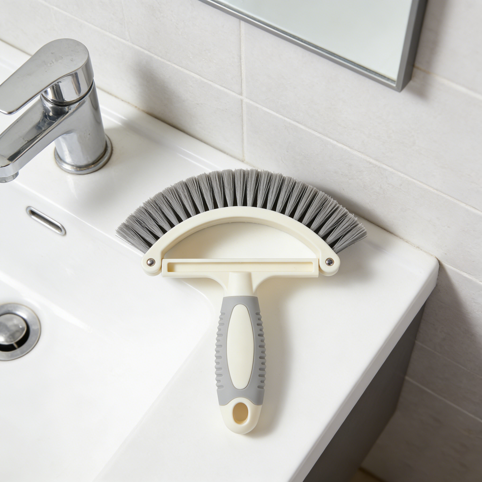Multi-Surface Curved Cleaning Brush
