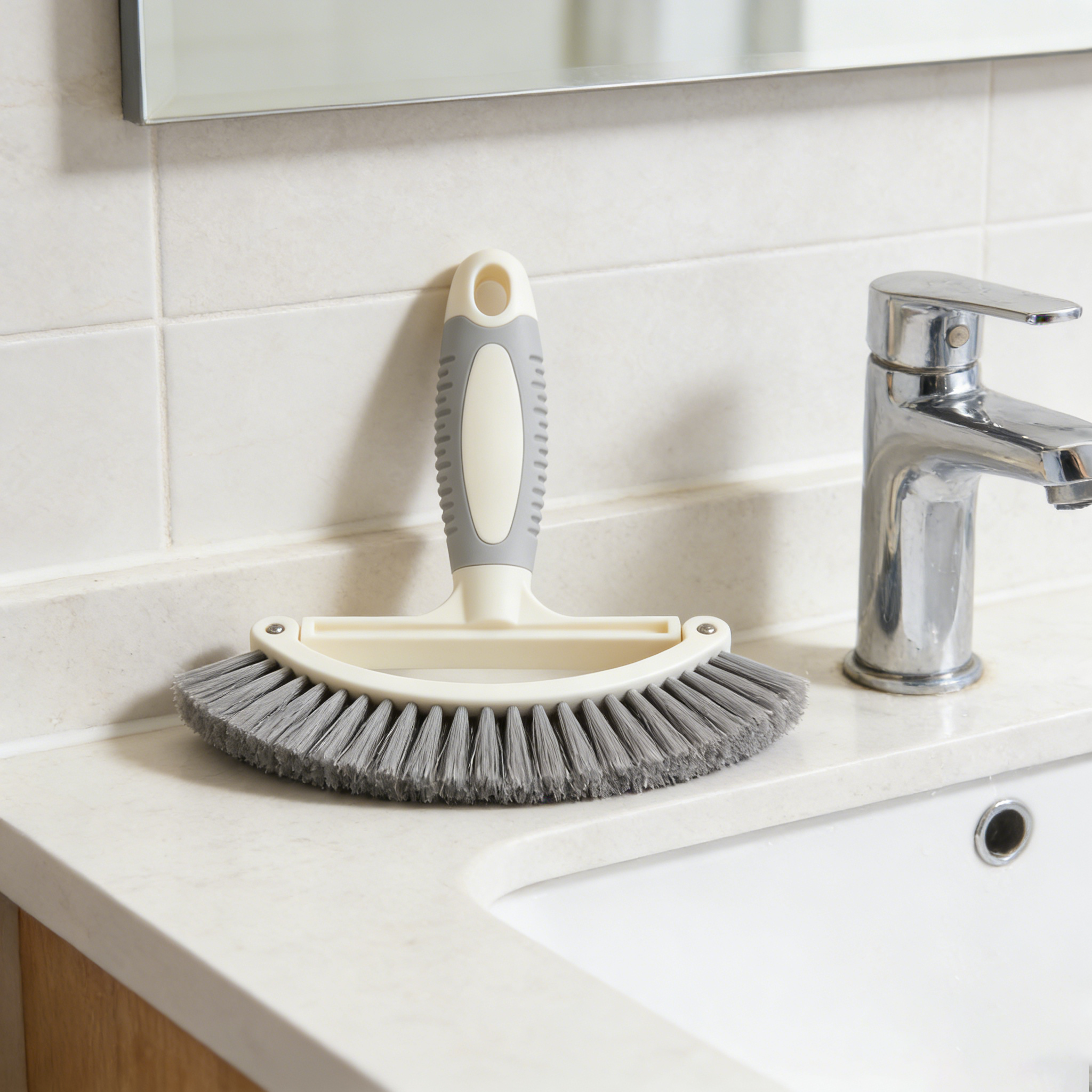 Multi-Surface Curved Cleaning Brush