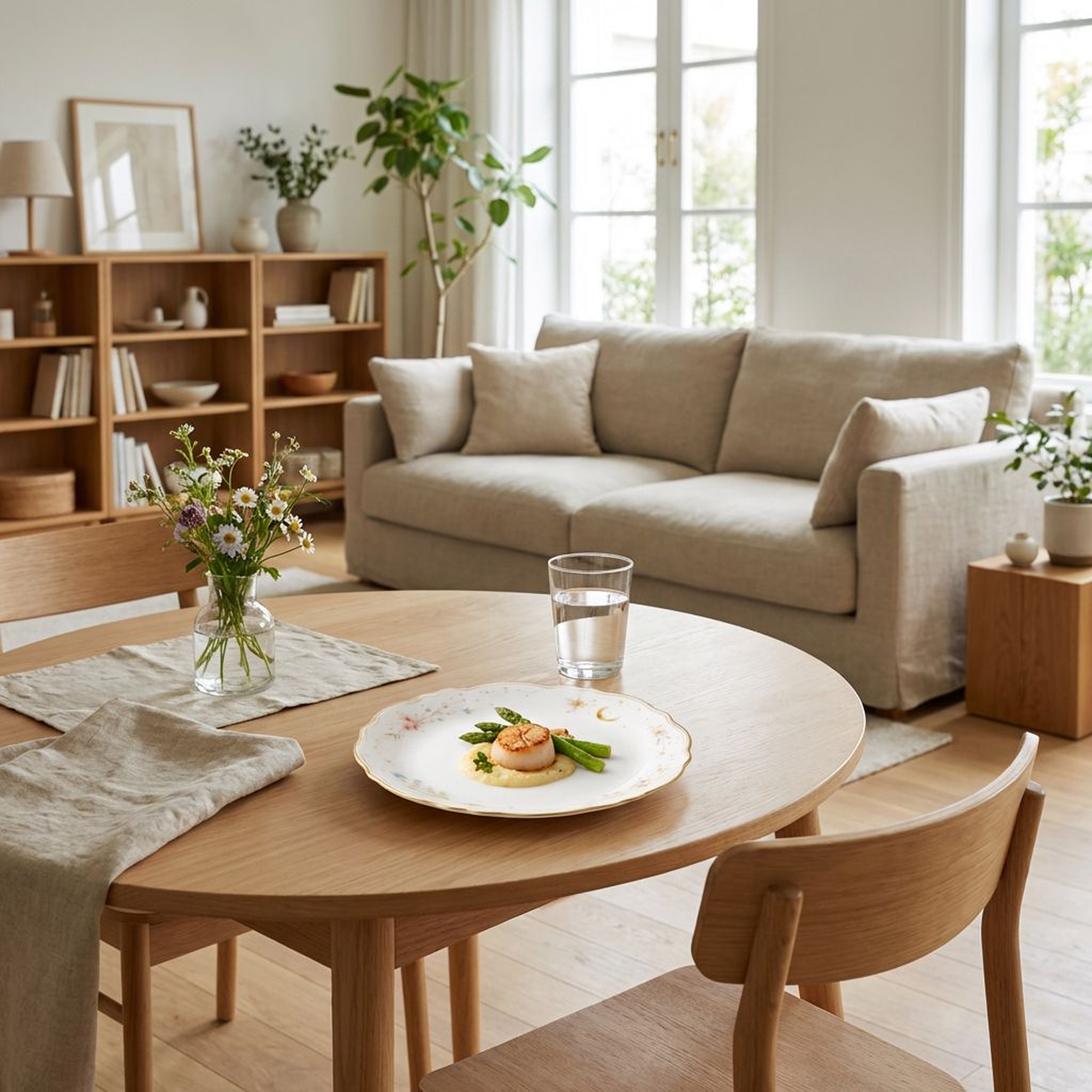 Scalloped Gold Rim Dessert Plate