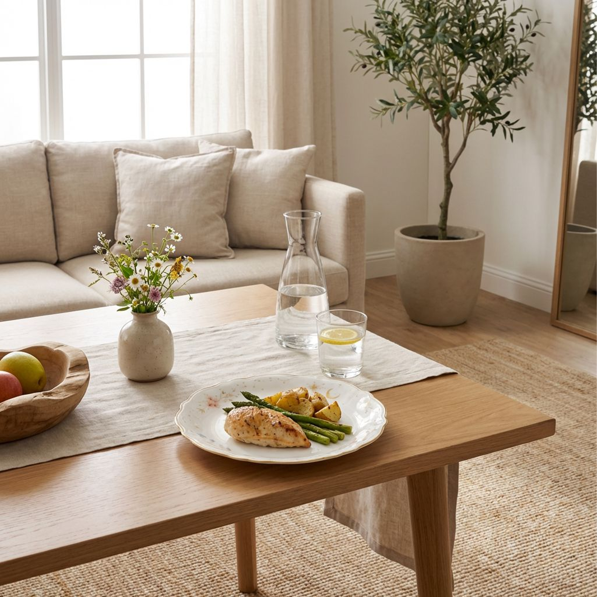 Scalloped Gold Rim Dessert Plate