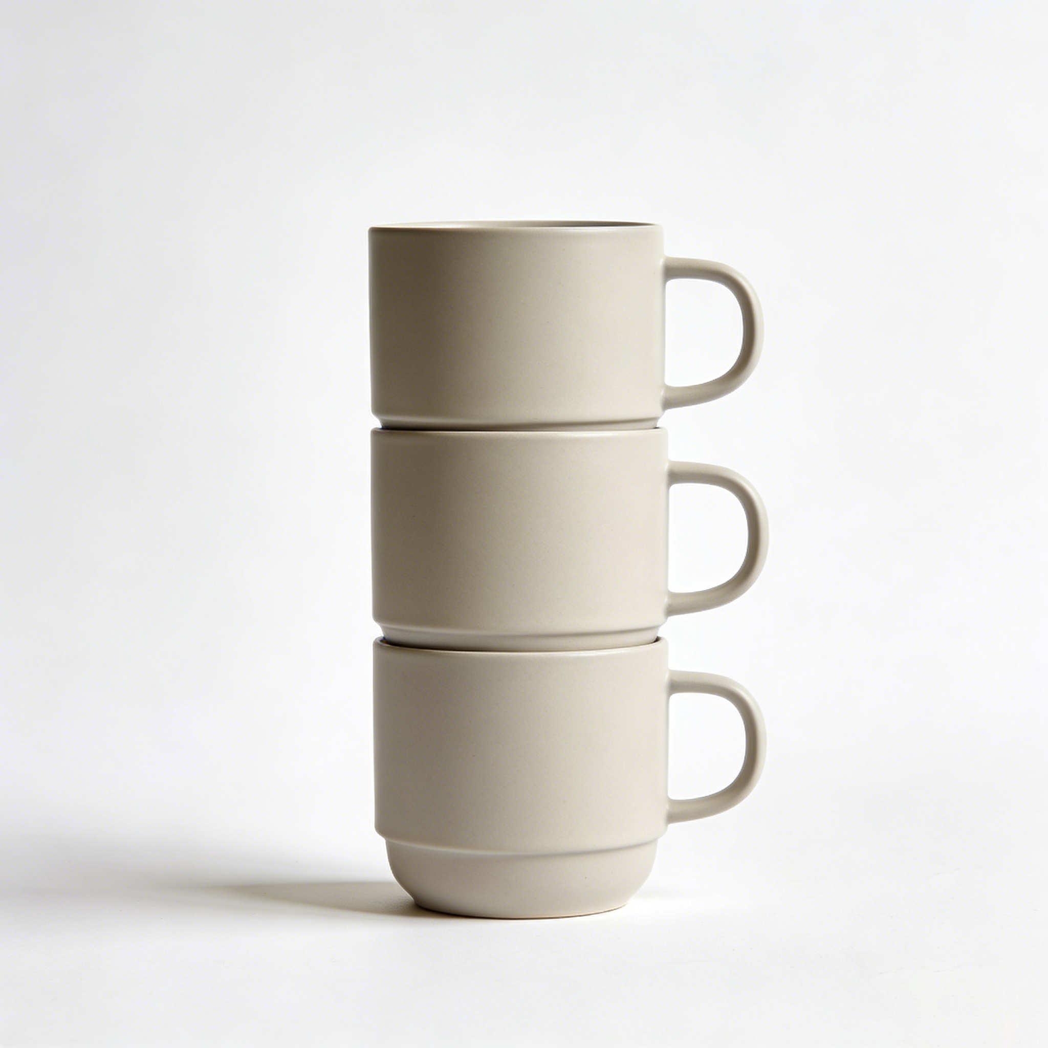 Stackable Ceramic Mug Set